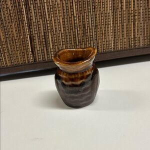 Brown Ceramic Vase or for toothpicks